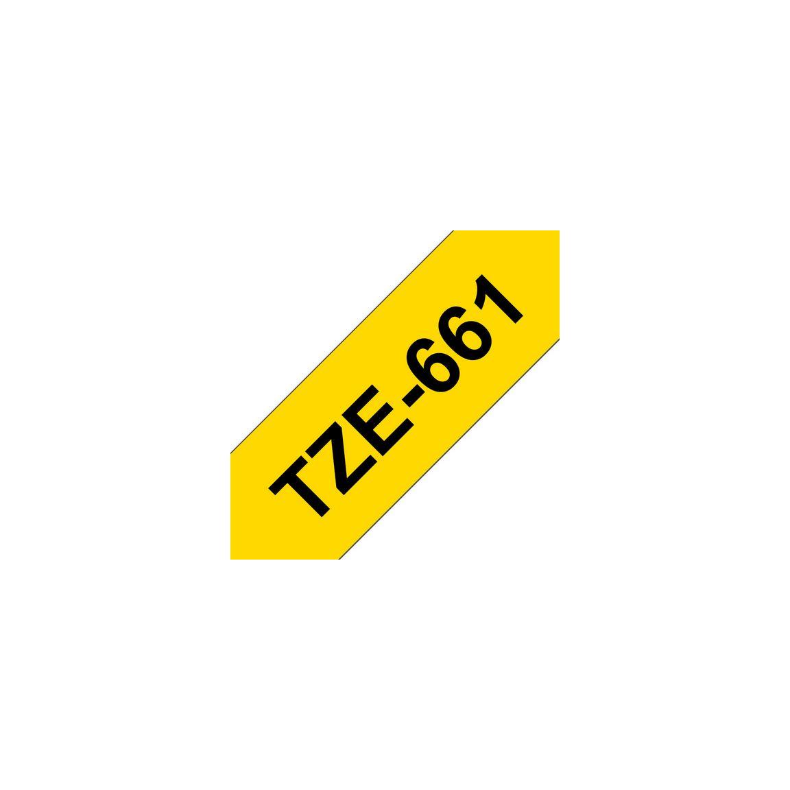 Tape BROTHER TZE661 36mm black on yellow