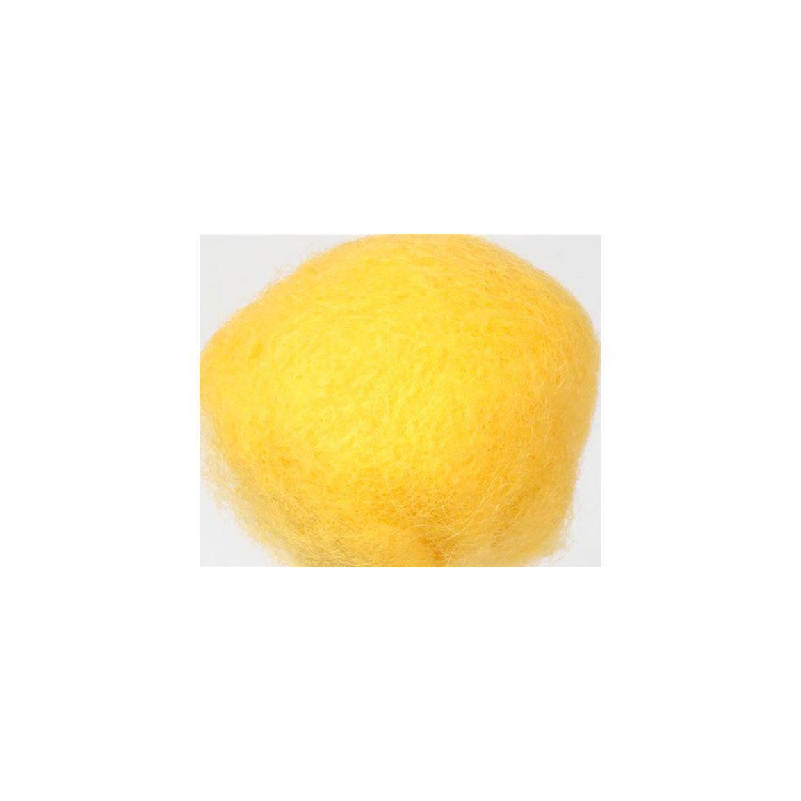 Carded wool 250g yellow