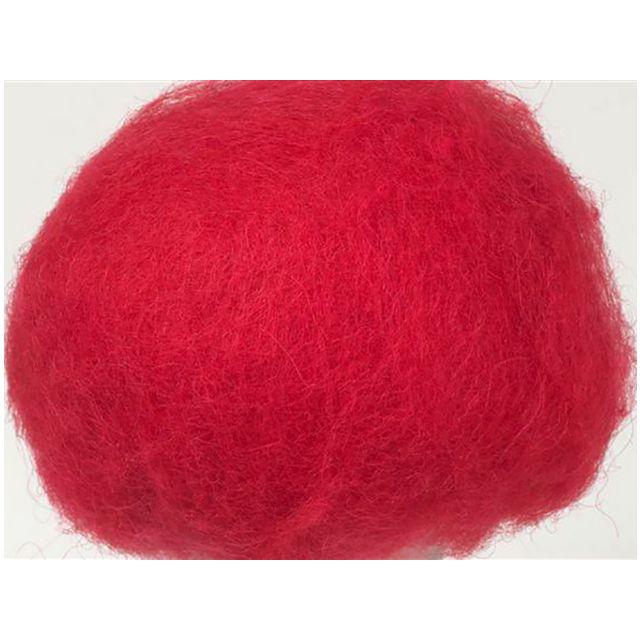 Carded wool 250g red