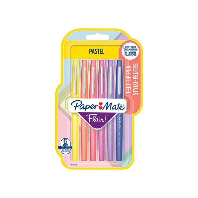 Labelling pen PAPERMATE Flair pastel 6/pc