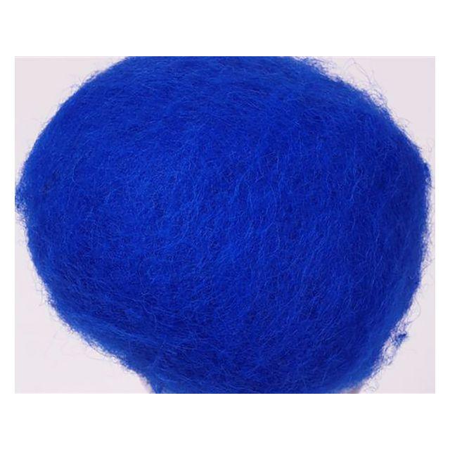 Carded wool 250g blue