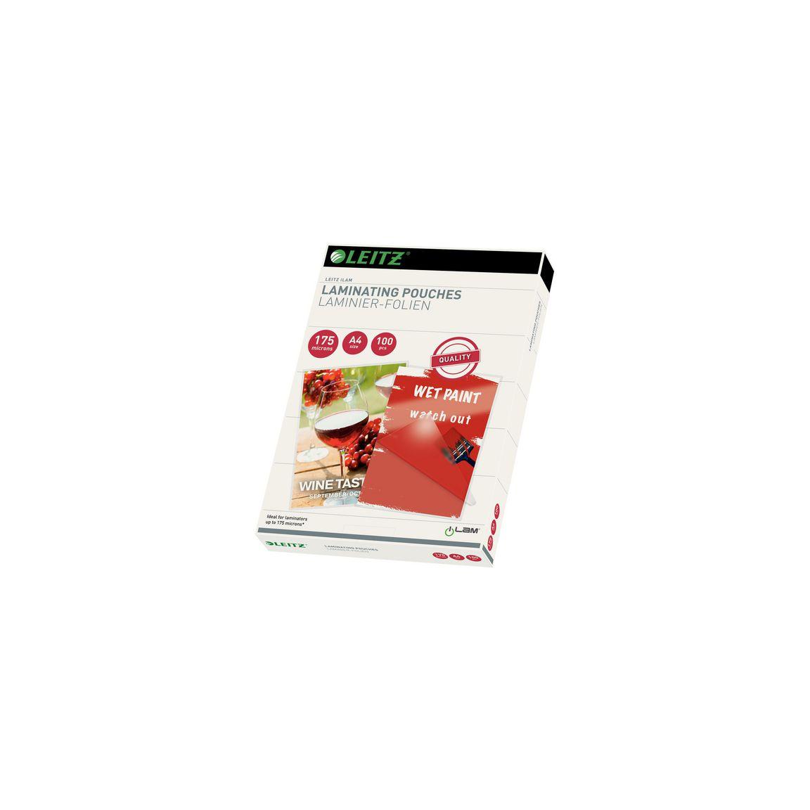 Laminate LEITZ A4 175mic clear 100/pack