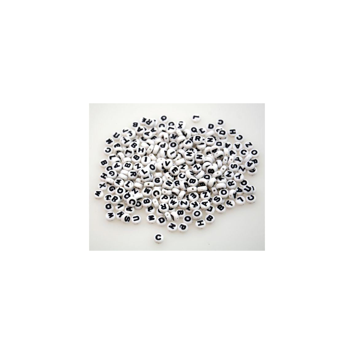 Letter beads Ø7.5 mm 500/pack