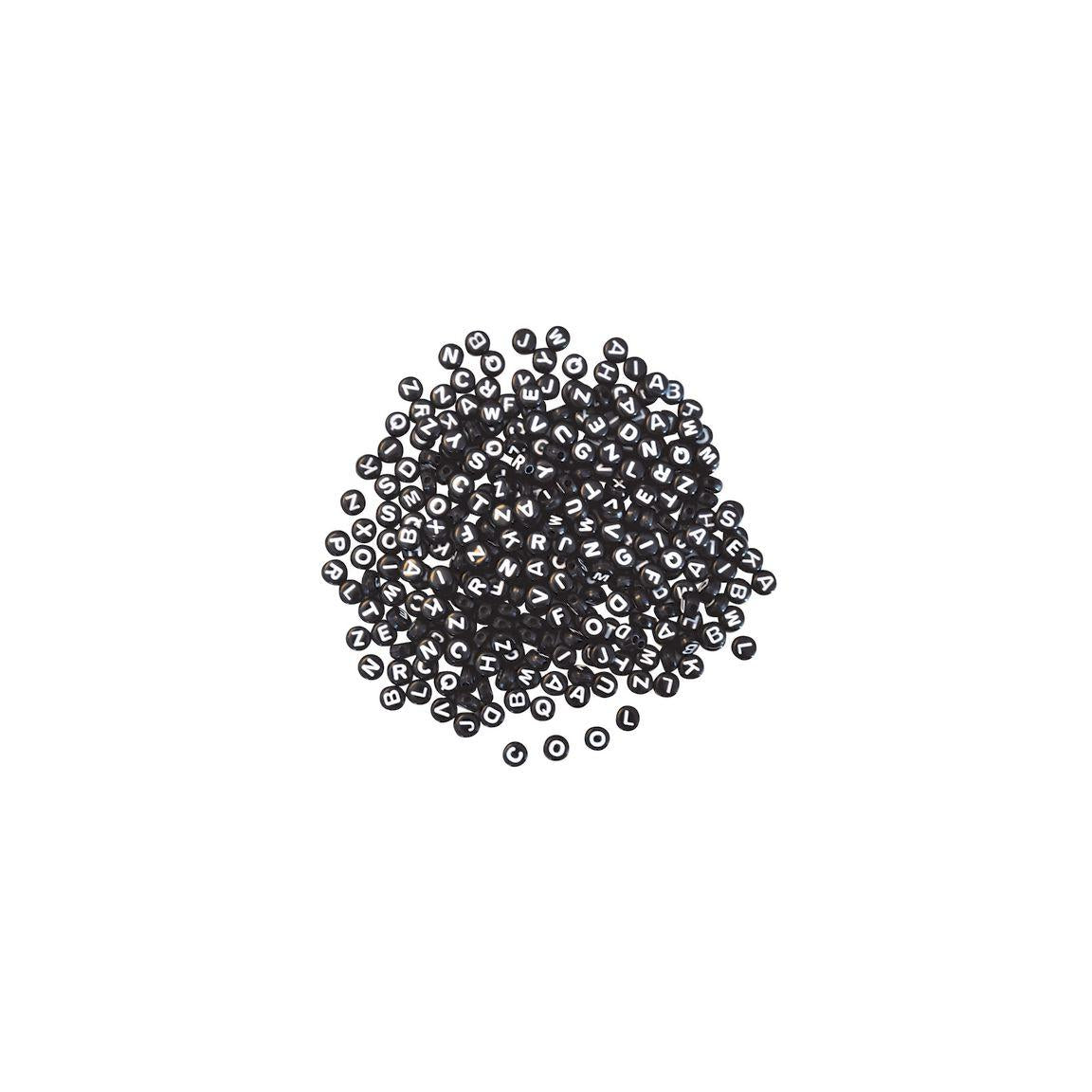 Letter beads Ø7,5 mm ca 500/pack