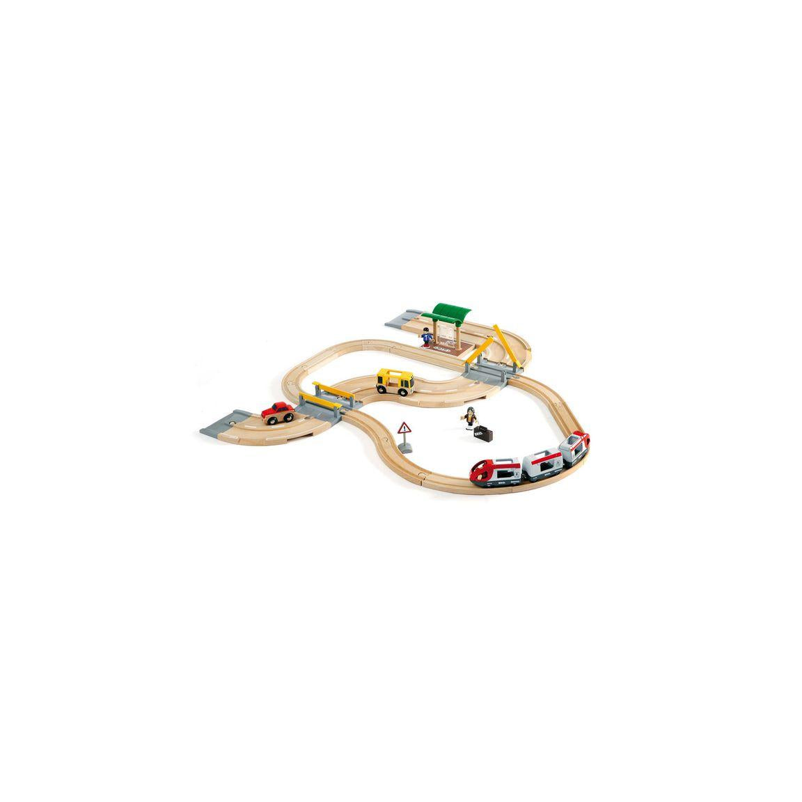 Train track BRIO rail and road