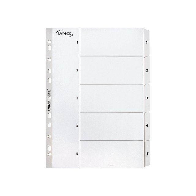 Card index LYRECO A4 1-5 white