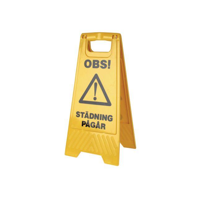 Warning sign Cleaning in progress, Wet floors