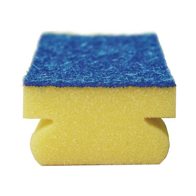 Cleaning sponge with grip 7,5x15cm blue