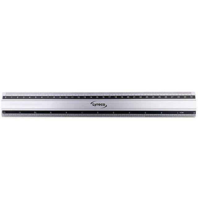 LYRECO aluminium ruler 30cm
