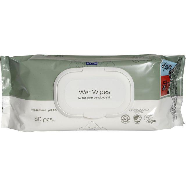 Wet wipe unscented plastic cap 80/pack