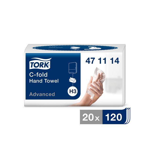 Towel TORK Adv H3 2-ply white 2400/pc