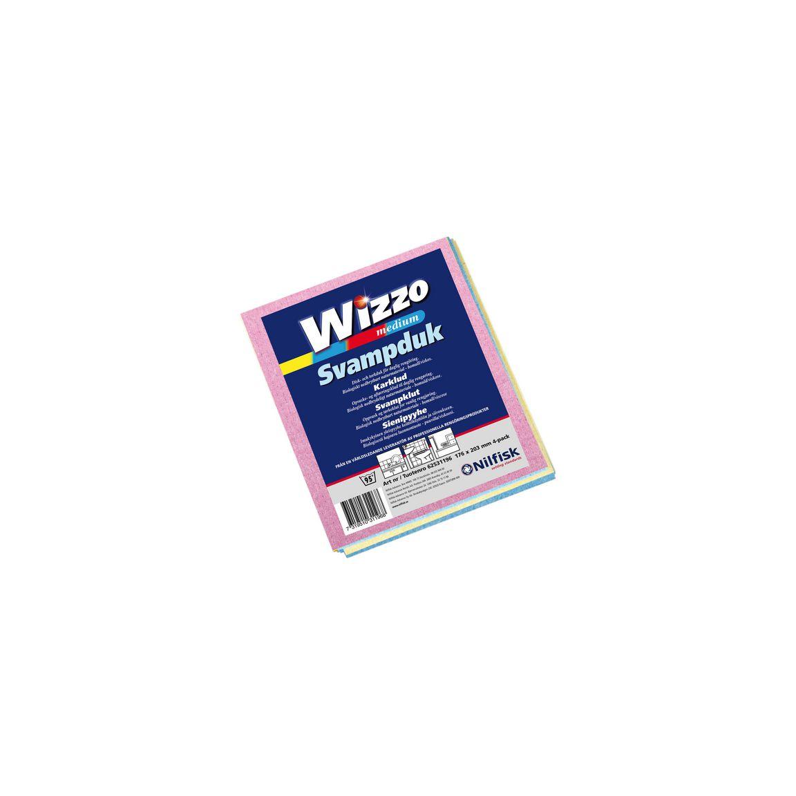 Wizzo dishcloth Medium 21x17cm, 4/pc