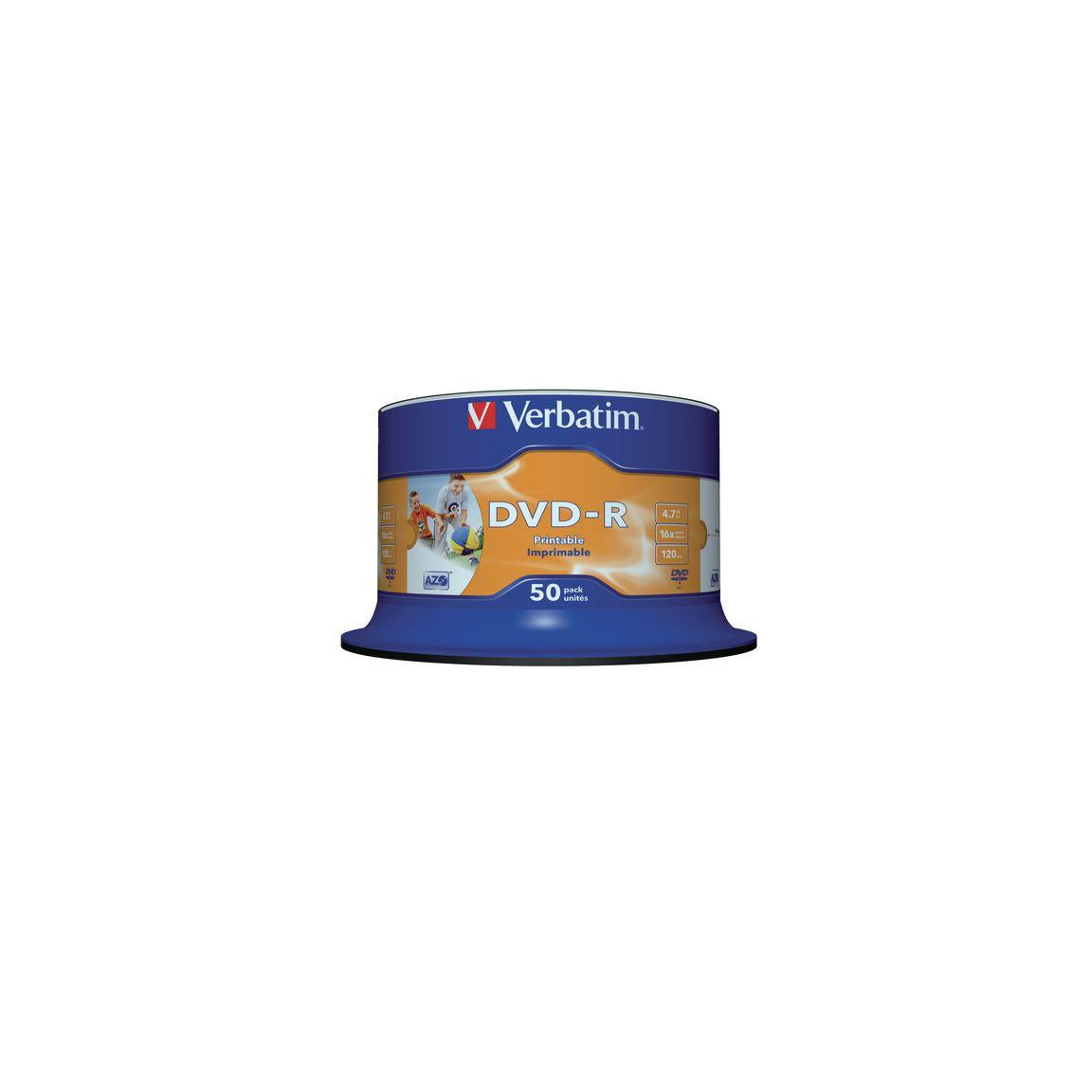 DVD-R VERBATIM 4.7GB Printable 50/fp