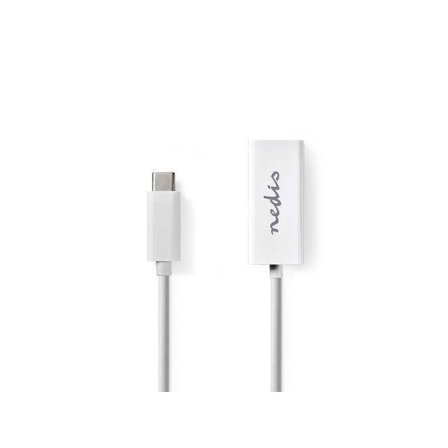Adapter NEDIS USB-C ha - RJ45 ho 0,15m