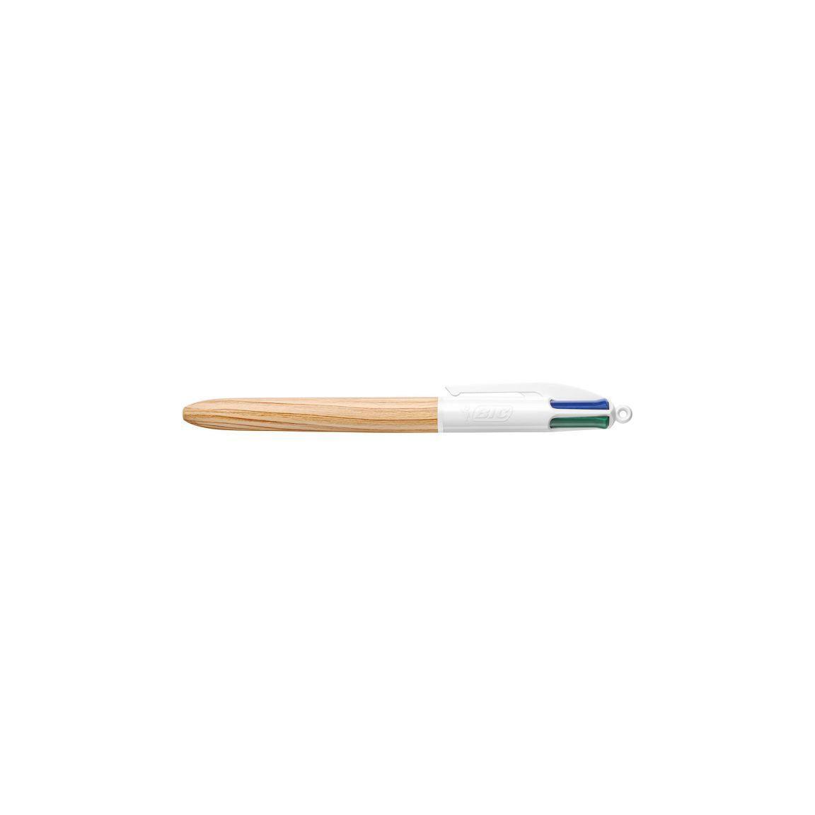 Ballpoint pen BIC 4 Colours Wood 1mm
