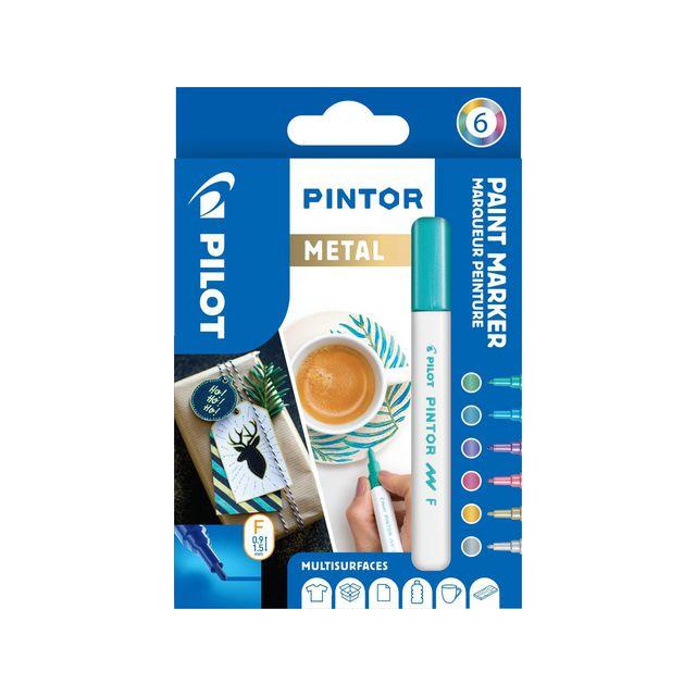 Labelling pen PILOT Pintor F Metal Mix 6/pc