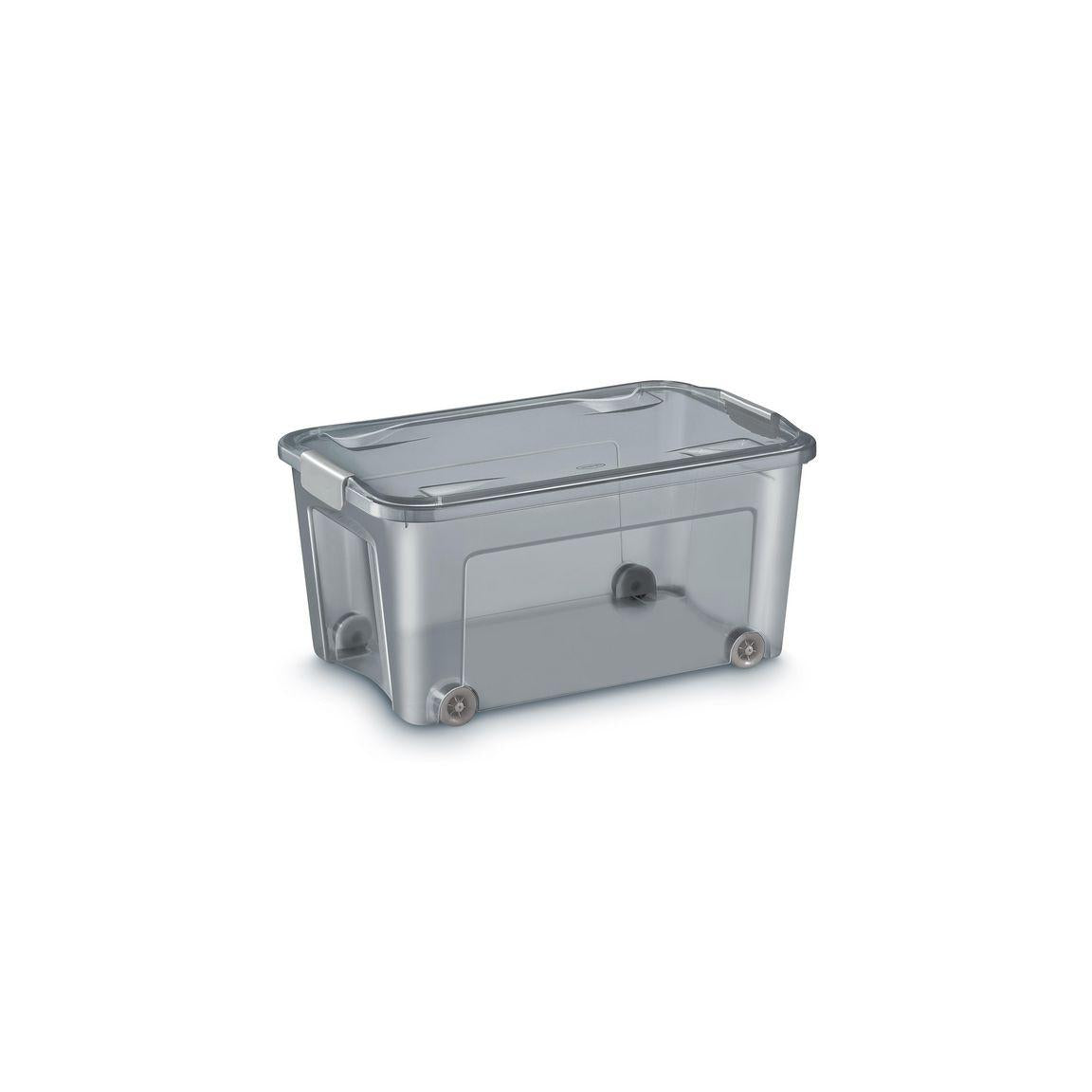 Plastic box CEP recycled plastic wheels 43L