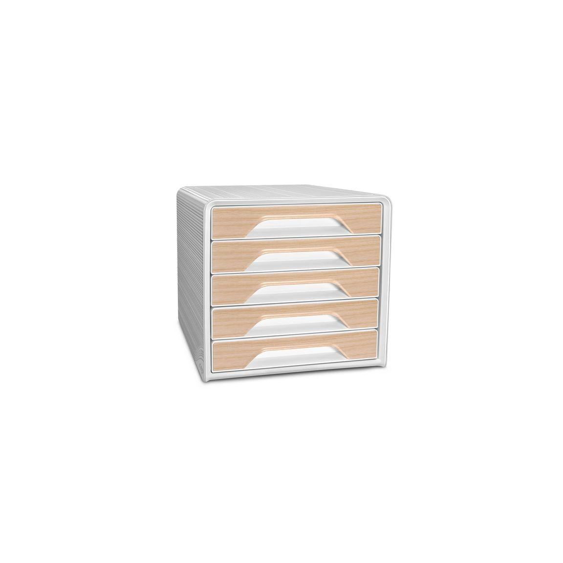 Form box CEP Smoove 5-drawer white/beech