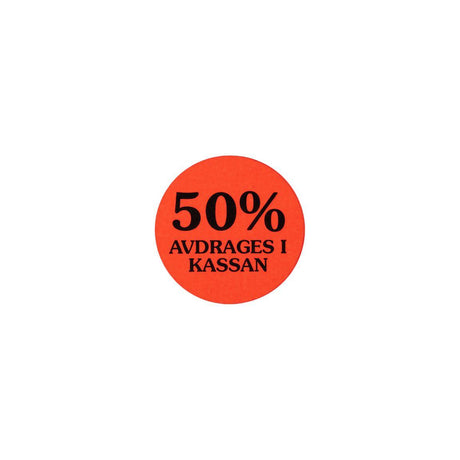 Label 50% deducted at the till 2000/RL