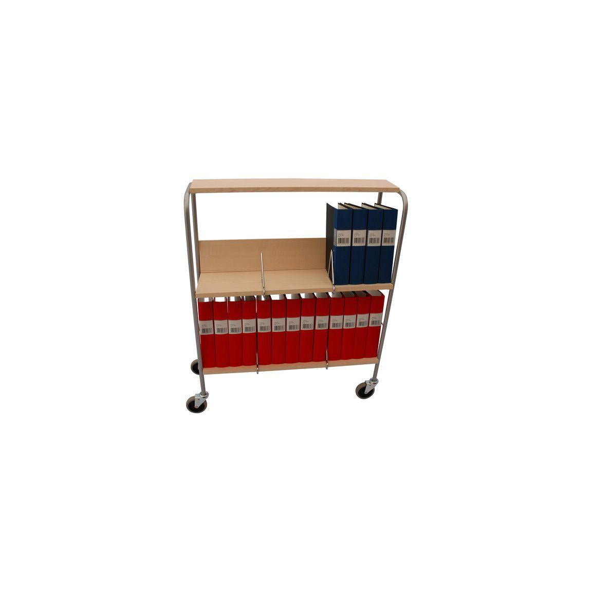File trolley 2 shelves 100,6x86x34cm birch