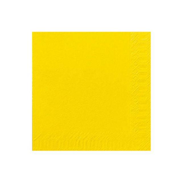 Napkin 3-ply 24x24cm yellow 250/pack