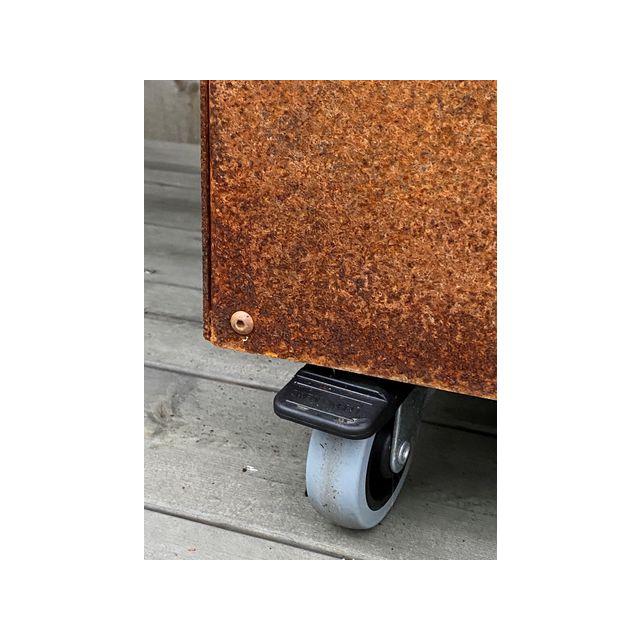 Wheel set L-pot 4 lockable wheels/fp