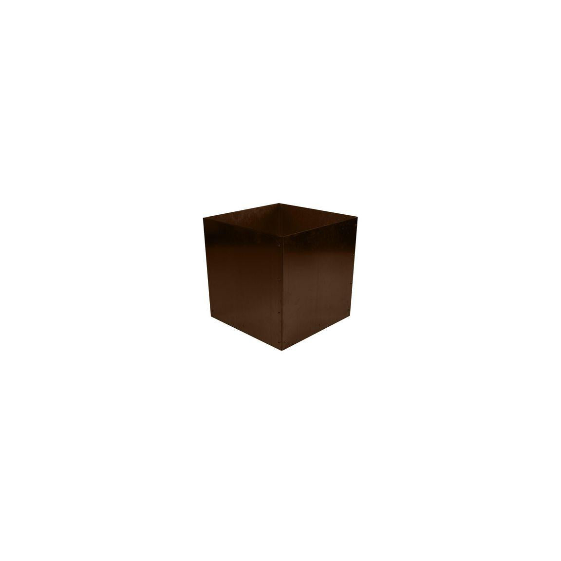 L-pot without bottom corten 60x60x55cm
