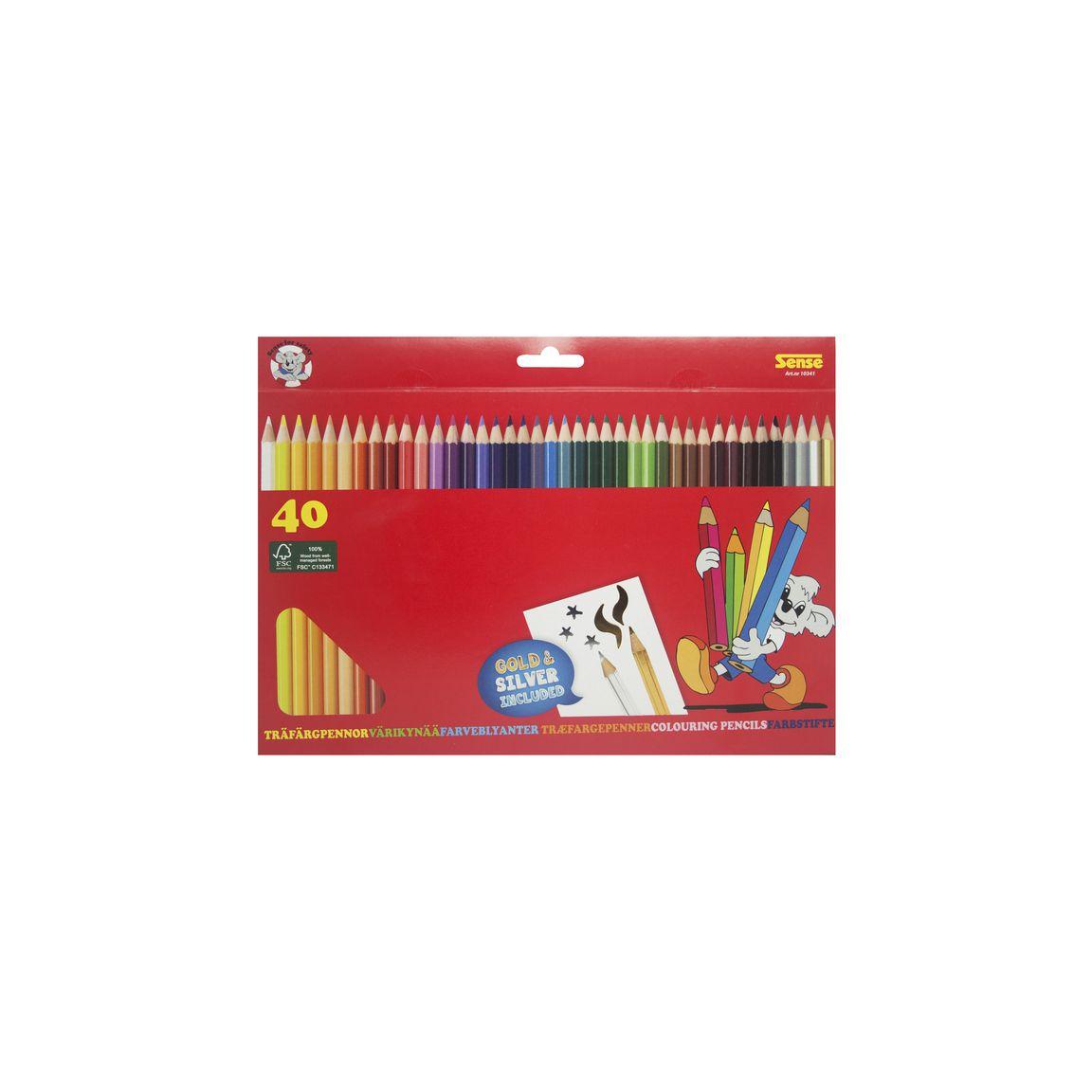 Wood colour pencils 40/pack