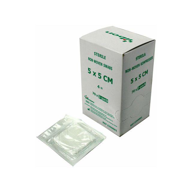 Compress NW sterile 2-p 5x5cm 140/fp