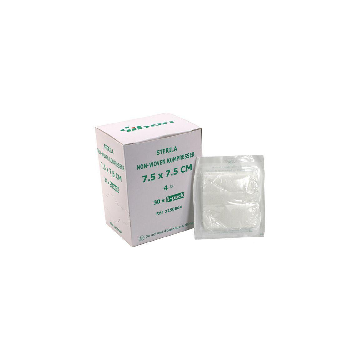 Compress NW sterile 5-p 7,5x7,5cm 150/pack