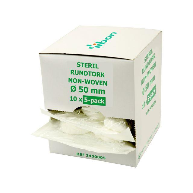 Round wipe NW sterile 5-p 50mm 50/fp