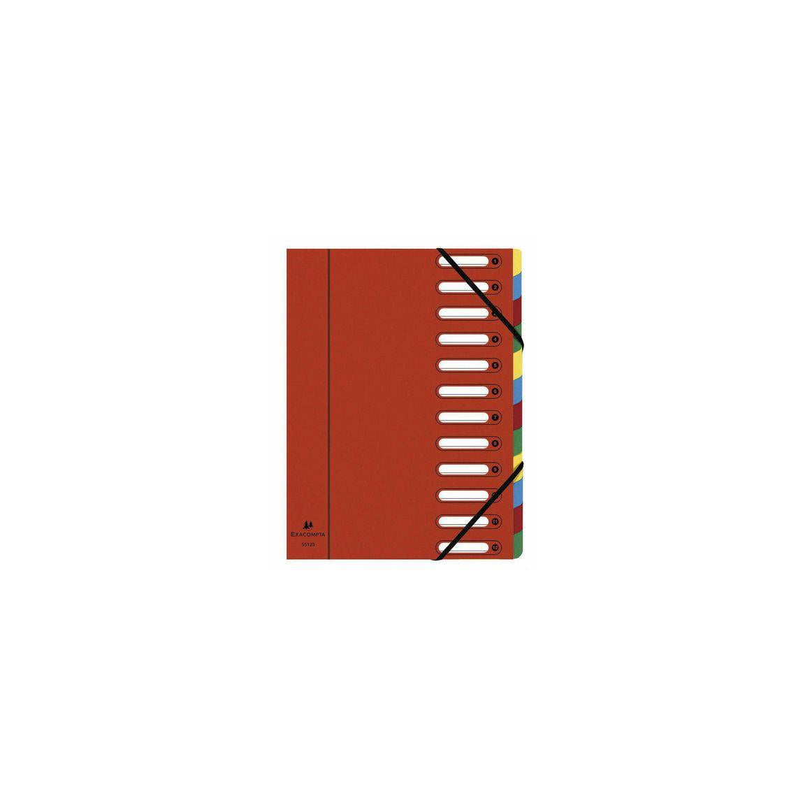 Sorting folder EXACOMPTA 12-tab red