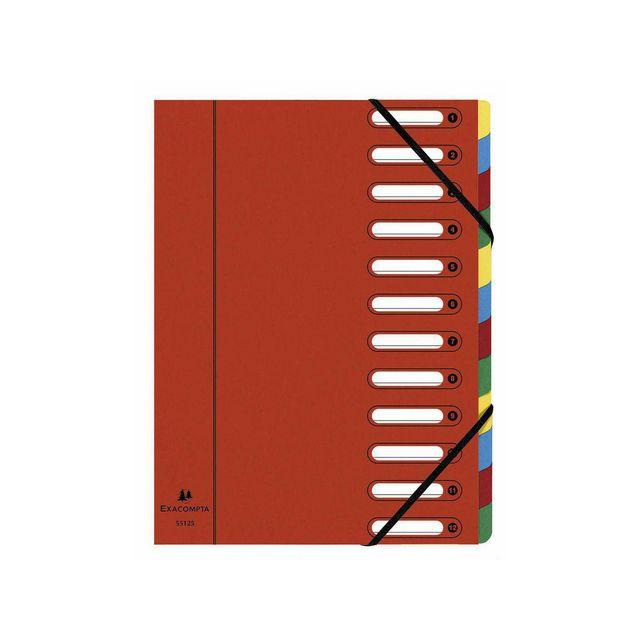 Sorting folder EXACOMPTA 12-tab red