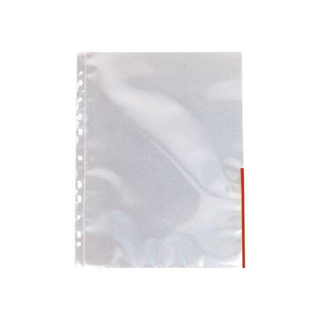 Plastic pocket signal A4 0,11mm red 100/pc