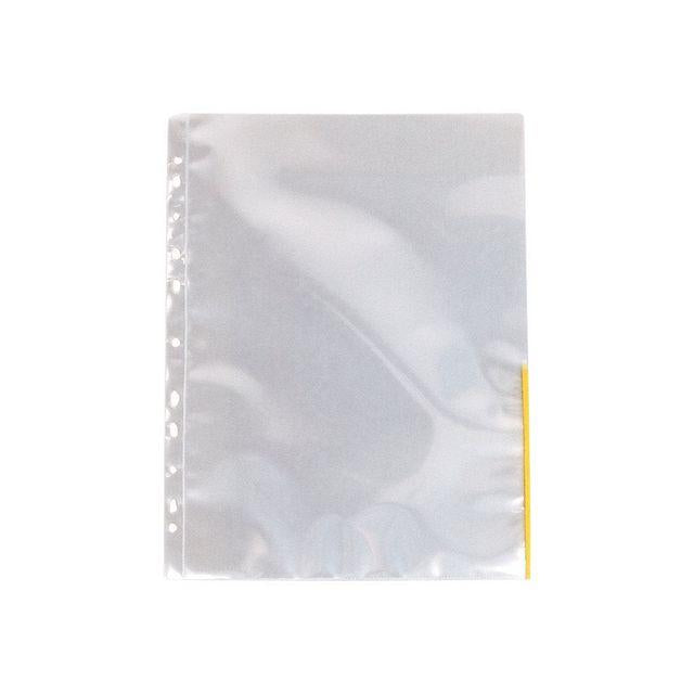 Plastic pocket signal A4 0,11mm yellow 100/pc