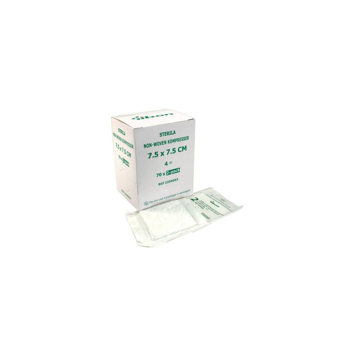Compress NW Sterile 7,5x7,5cm 2-p 140/fp