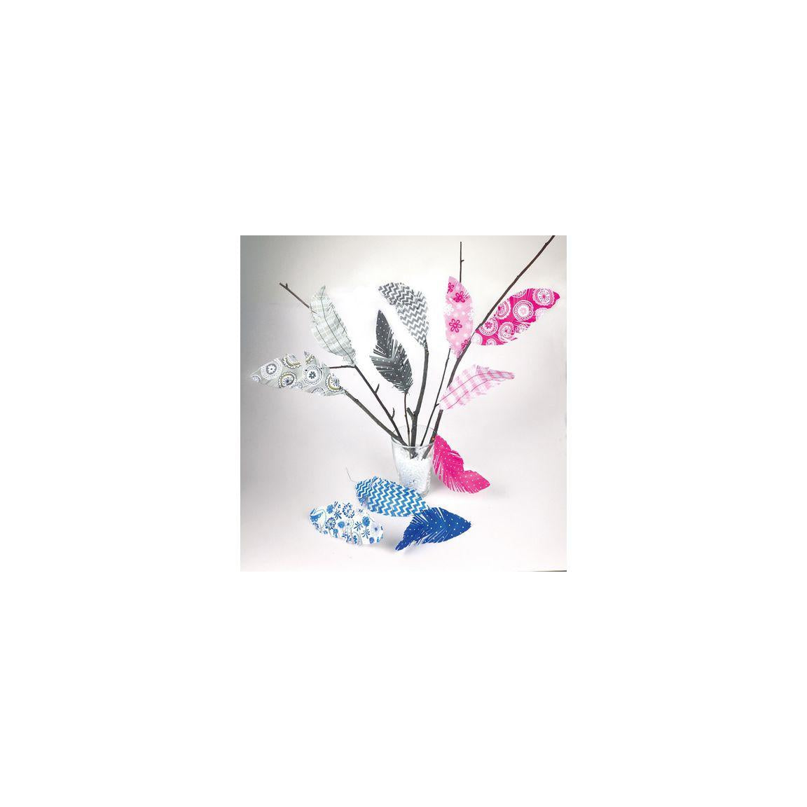 Feathers in paper patterned 36/pc