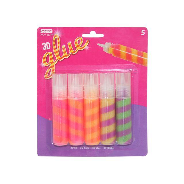 Glitter glue Striped 5/pack