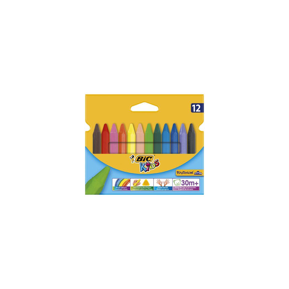 Plastic crayons Bic Plastidecor 12/pack