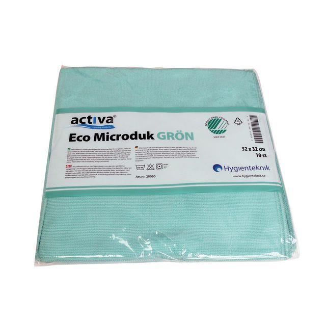 Microfibre cloth ACTIVA ECO 32x32cm green