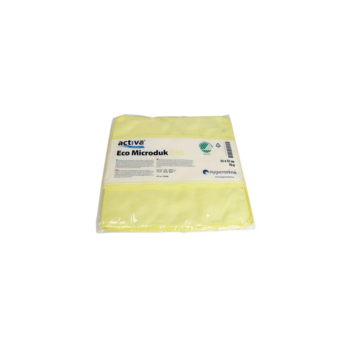 Microfibre cloth ACTIVA ECO 32x32cm yellow
