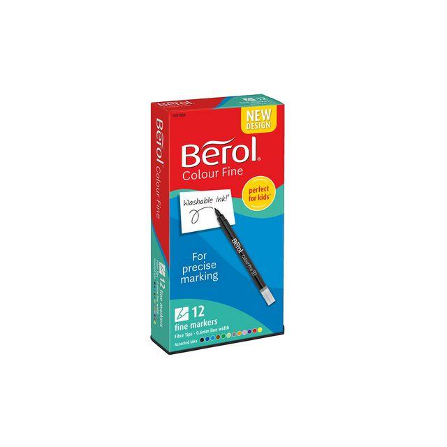 Fibre pen BEROL Colorfine 12/pc