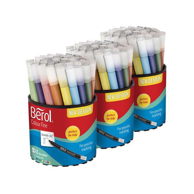 Fibre pen BEROL Colorfine 42x3/pc