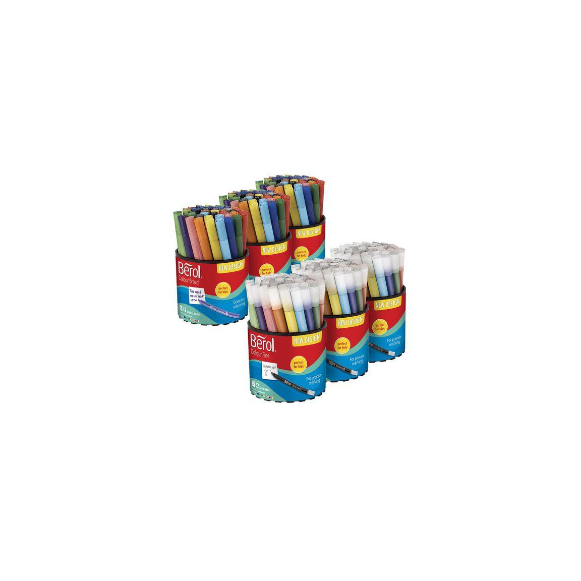 Fibre pen BEROL Storpack Fine Broad 252