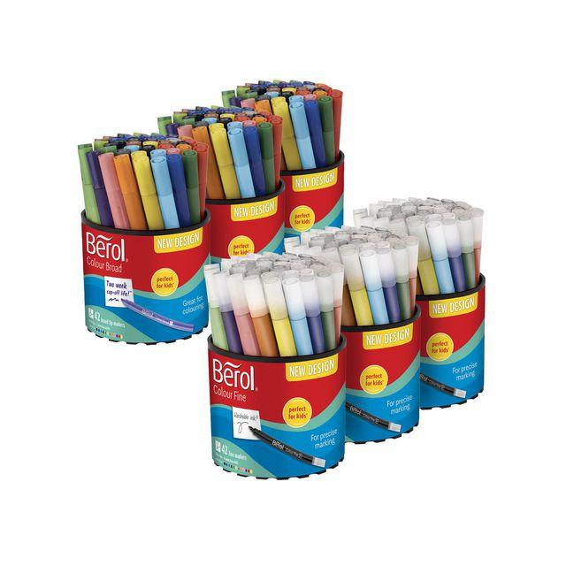 Fibre pen BEROL Storpack Fine Broad 252