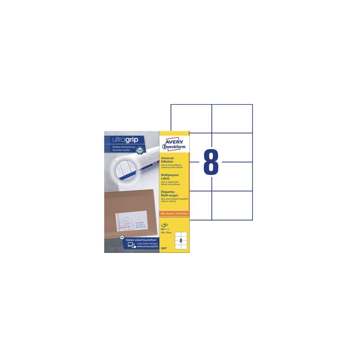 Label AVERY 105x74mm 800/fp