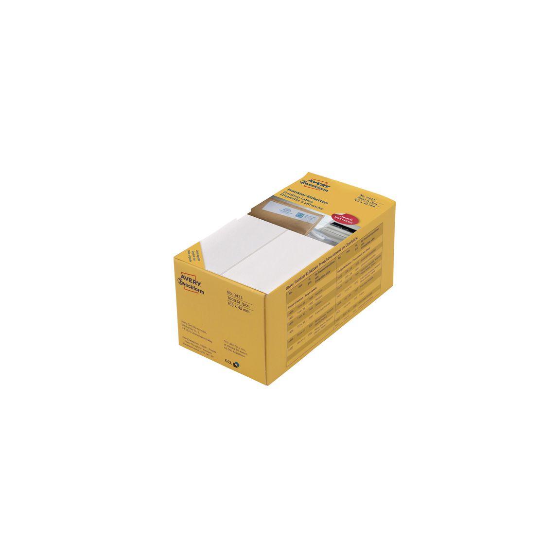 Label AVERY franking 163x43 1000/pc