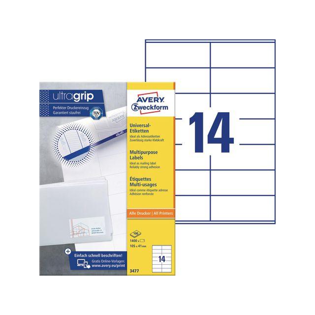 Label AVERY 105x41mm 1400/fp