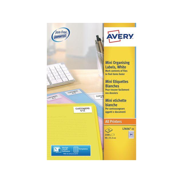 Label AVERY 46x11,1mm 2100/pc