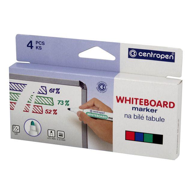 Whiteboard pen CENTROPEN round 4/pc